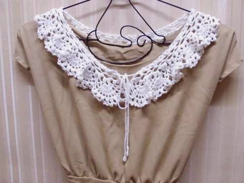 蕾丝领围- no.002 裙摆摇摇 手工编织 - 其他 - 其他材质 白色