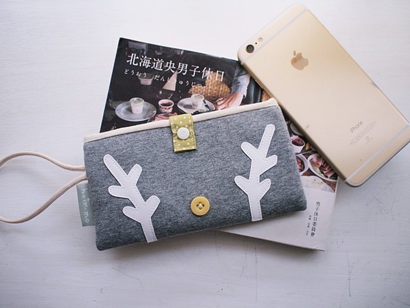 hairmo。大鼻麋鹿横式手机袋-深灰(iphone/samsung/htc) - 手机壳/手机套 - 其他材质 灰色