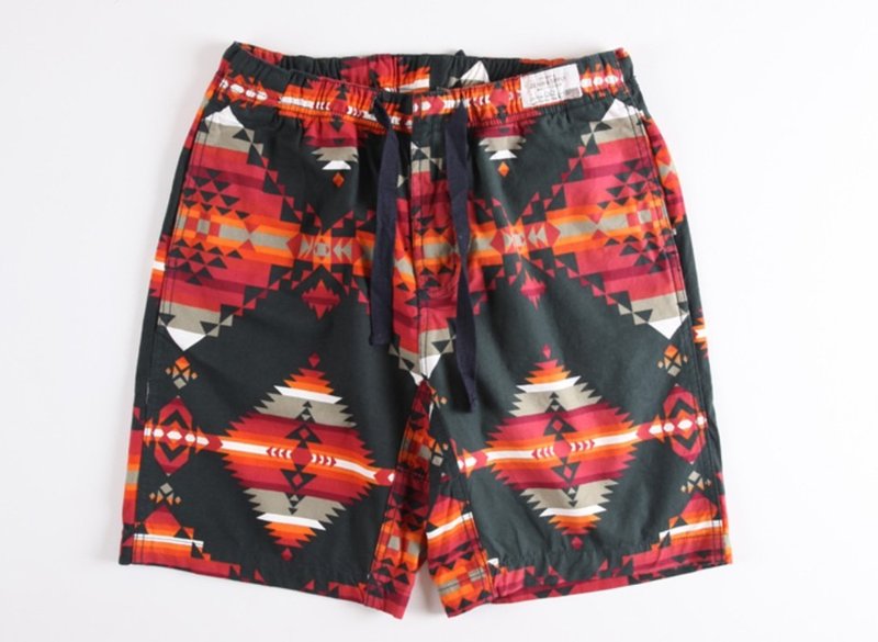 A MIN自创印第安部落图腾民族风男款短裤 - 男士长裤 - 其他材质 多色