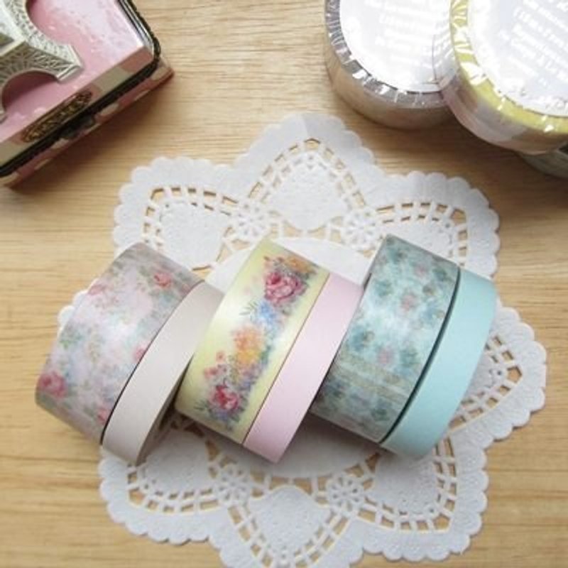 Marks Masking Tape MT和纸胶带 浪漫花漾 (CTR-MKT6) 全套优惠组 - 纸胶带 - 纸 粉红色