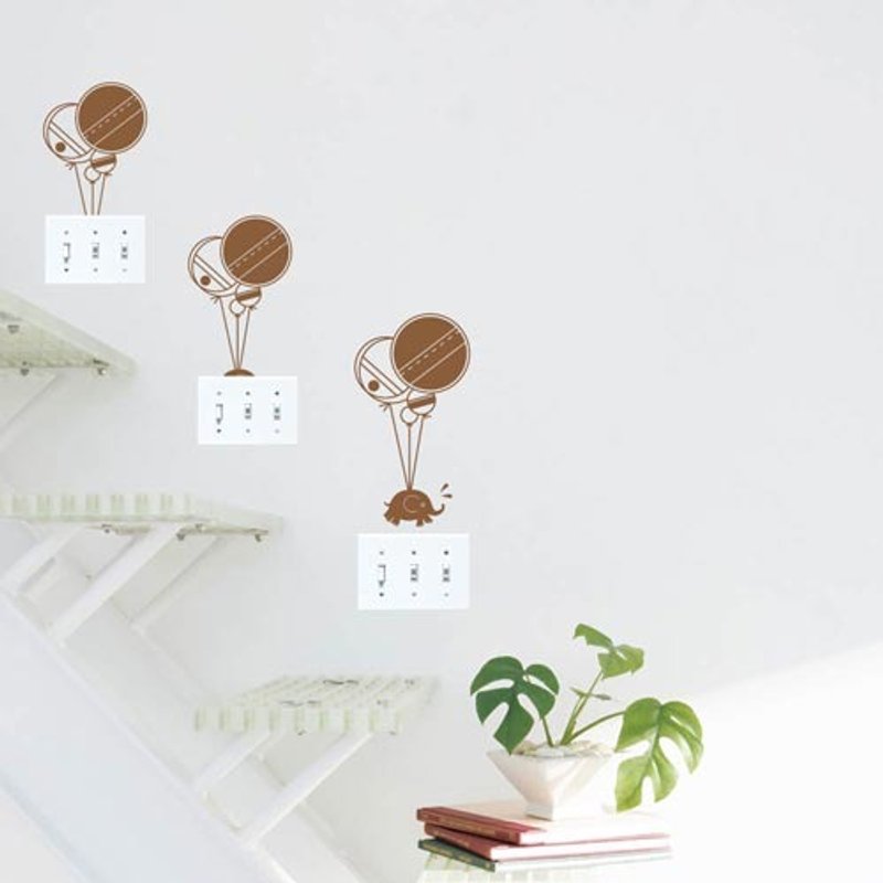 / 气球与象 Balloon & Elephant / 无痕壁贴8色可选 - 墙贴/壁贴 - 其他材质 多色