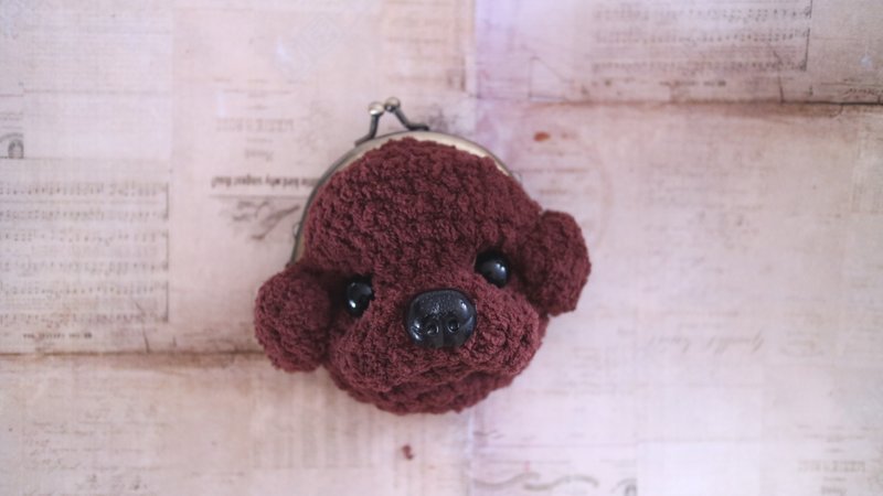 手工宠物-8cm红贵宾口金包 - 零钱包 - 其他材质 