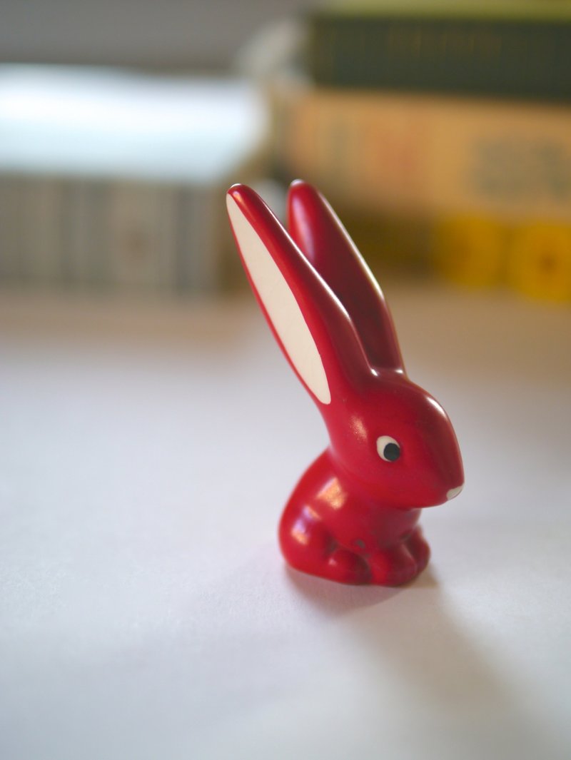 瓷器小兔 - 德国 vintage（免运） - 摆饰 - 其他材质 红色