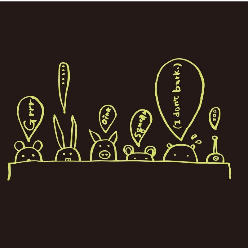 《Smart Design》创意无痕壁贴◆动物哇哇叫 夜光绿(夜光效果) - 墙贴/壁贴 - 塑料 黄色