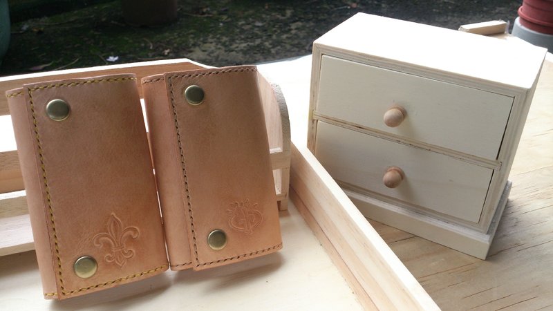 【布俗鬼】三折式万用钥匙包 - 钥匙链/钥匙包 - 真皮 