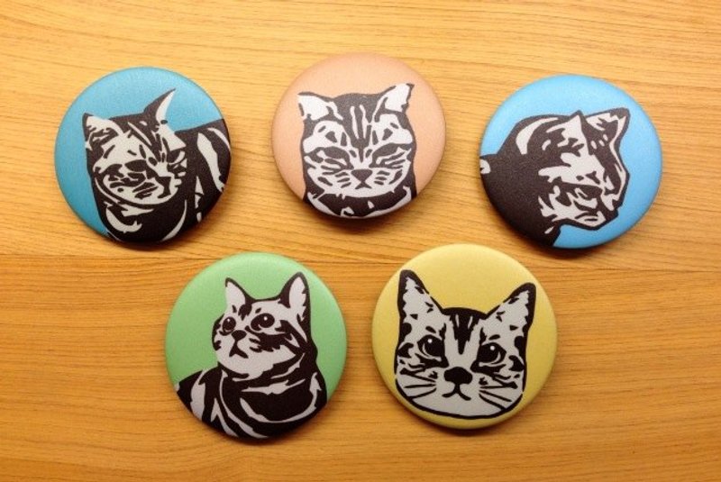 咪哒徽章组-5个1组 - 徽章/别针 - 其他金属 多色