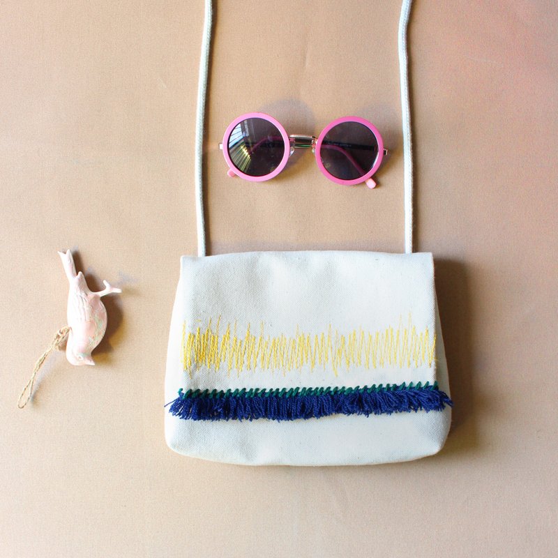 4.5 己合jiho  清汤挂面包 帆布肩背包小包 - 侧背包/斜挎包 - 其他材质 白色