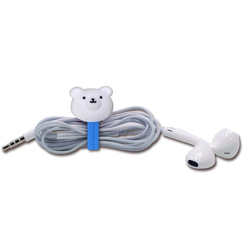 Watanabe Hiroshi Cable Winder 熊 卷线器 集线器 绕线器 - 卷线器/电线收纳 - 塑料 白色