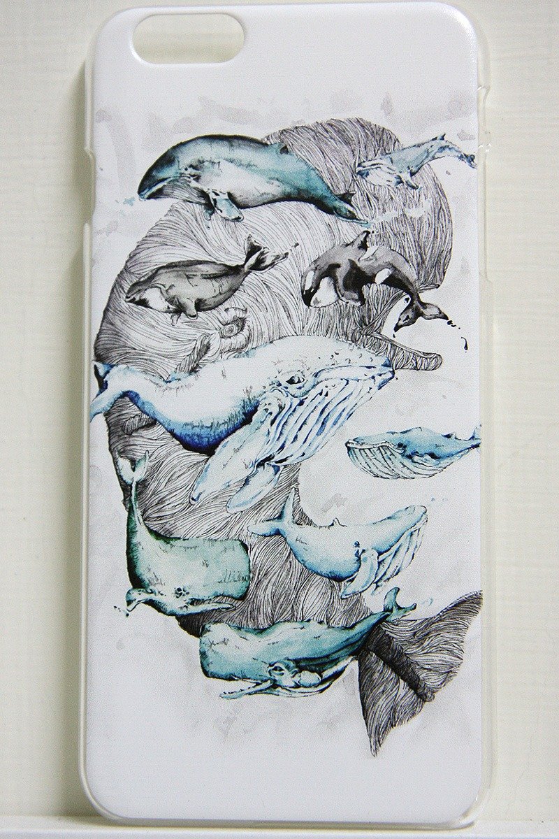 手机壳- 很多很多鲸鱼 - 手机壳/手机套 - 塑料 白色