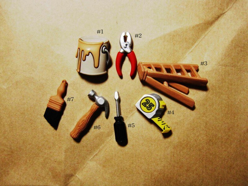 耳环：我的工具（一对，不挑款） - 耳环/耳夹 - 塑料 多色