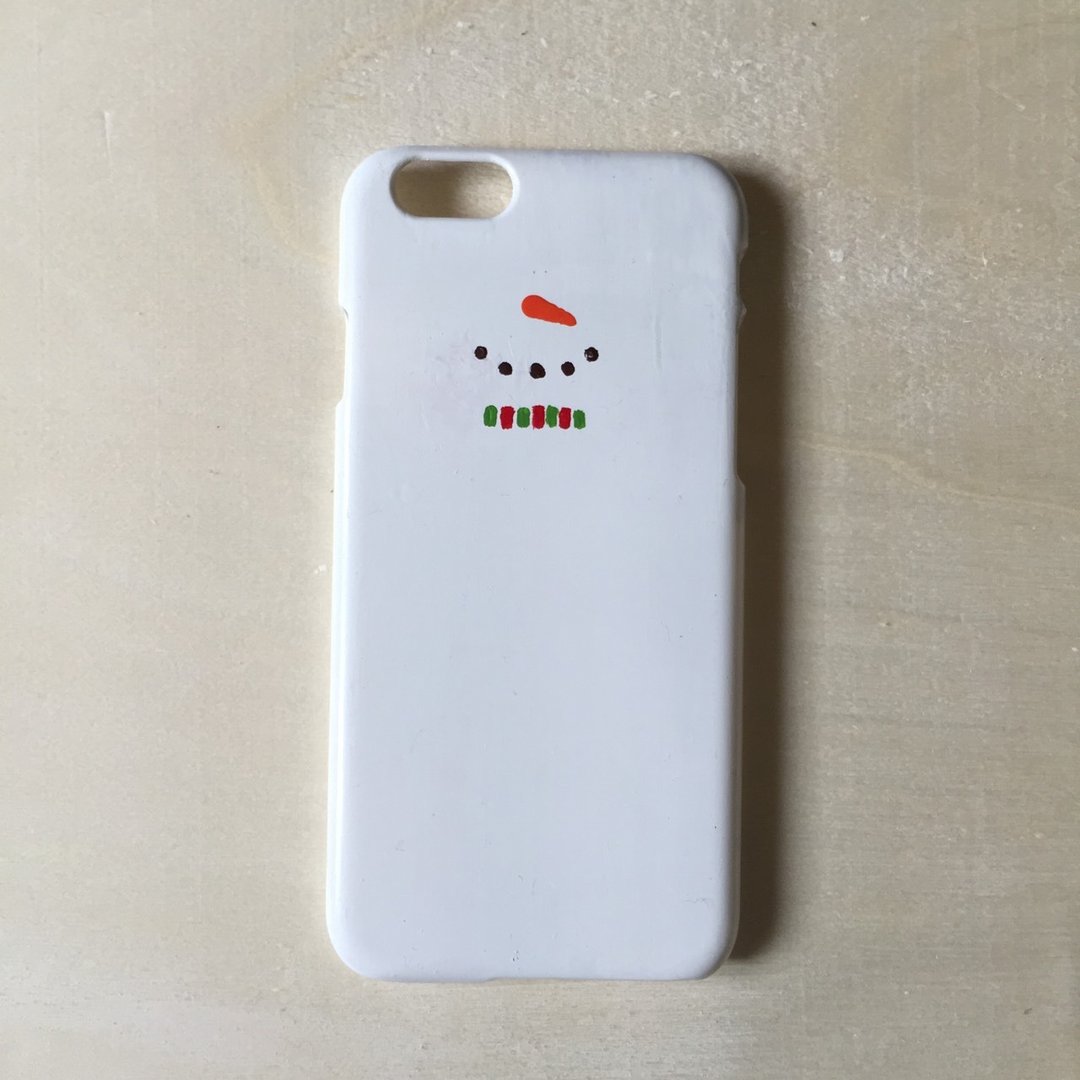 小雪人 Snowman手绘手机壳IPHONE:HTC:SONY:SAMSUNG:ASUS:OPPO - 手机壳/手机套 - 颜料 白色