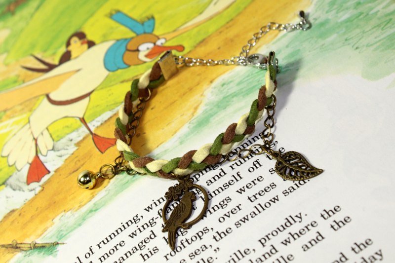 Bird's hometown★编织手炼 - 手链/手环 - 真皮 绿色