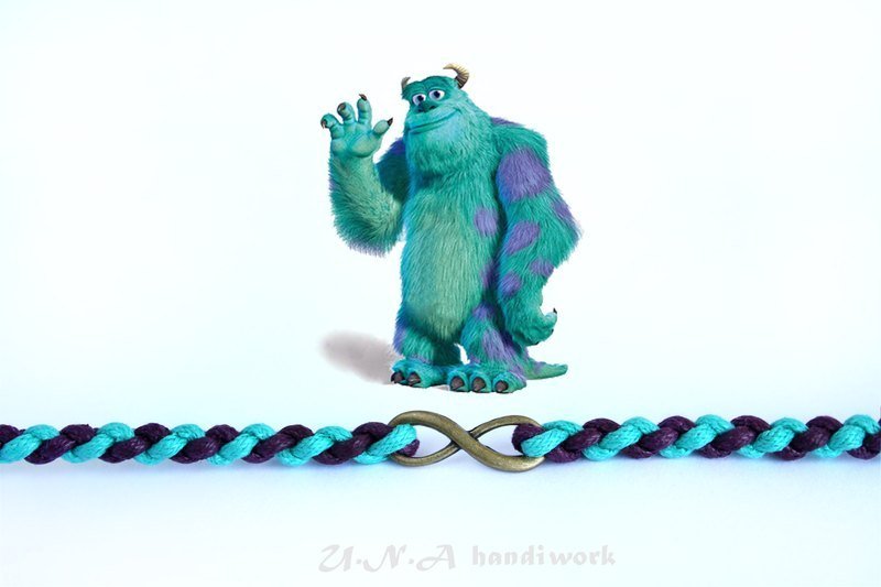 【优娜手作】无限毛怪 - 手链/手环 - 其他材质 紫色