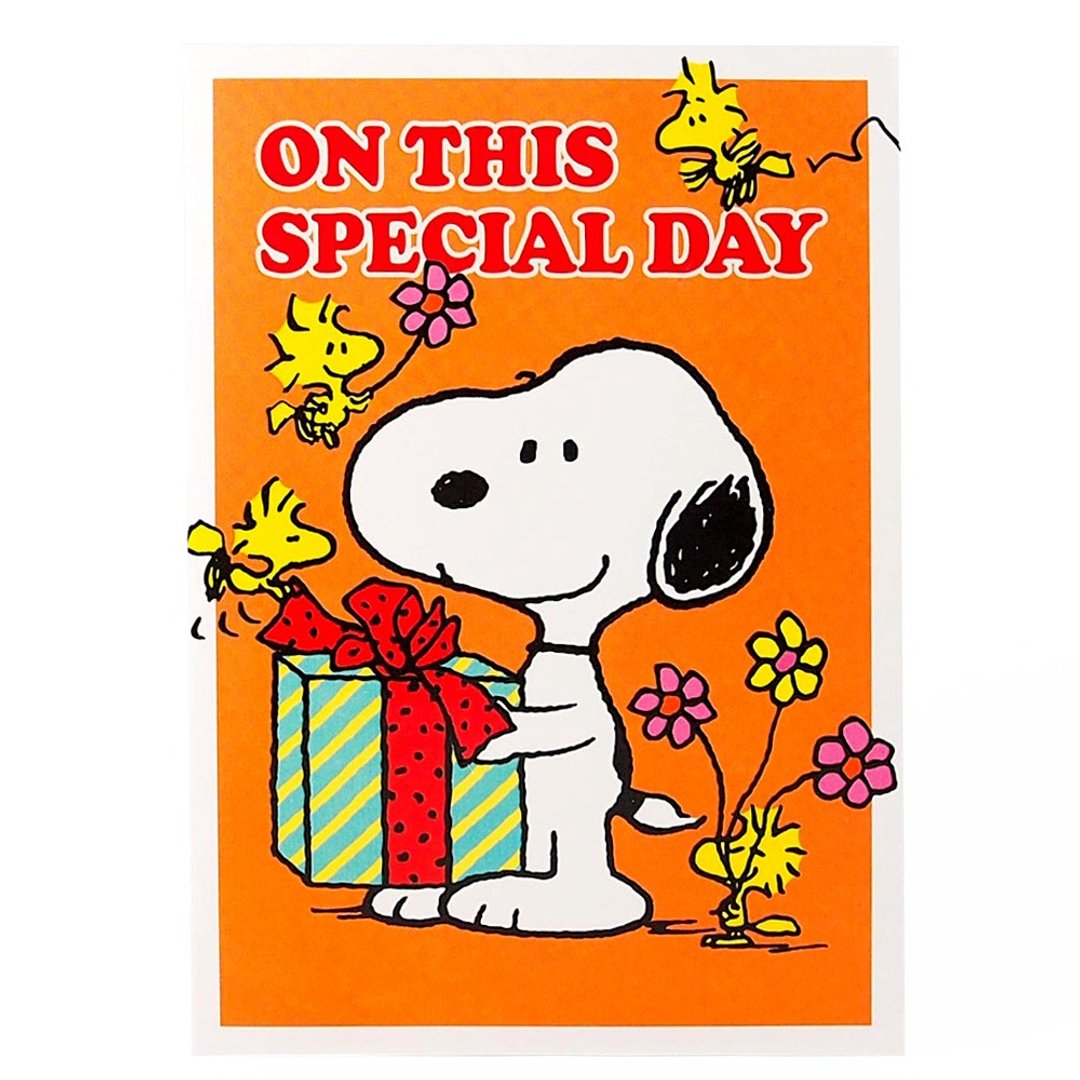 Snoopy 我好开心【Hallmark-Peanuts史奴比-立体卡片 生日祝福】 - 卡片/明信片 - 纸 橘色
