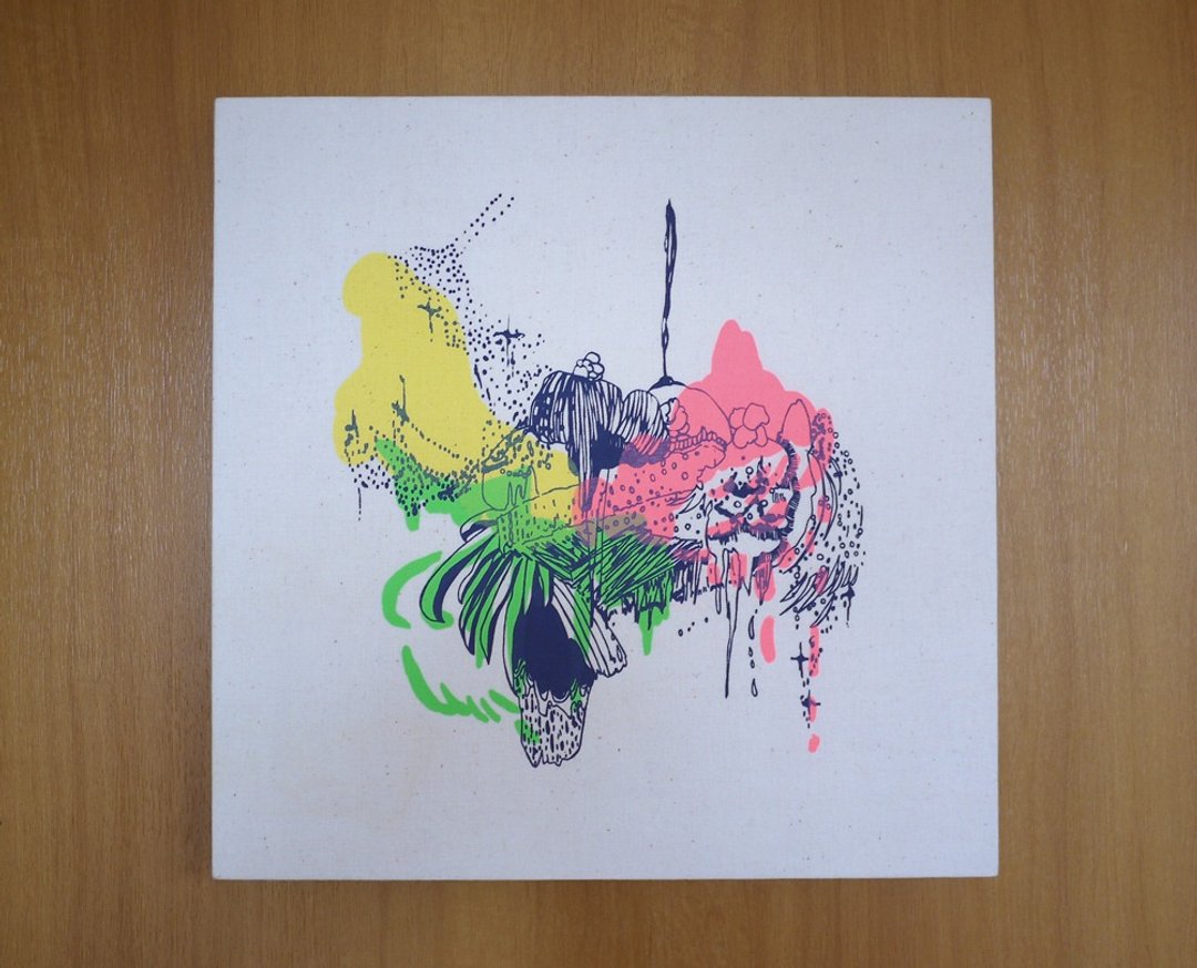 Screen Printed Fabric Wall Art Panel Original Illustration - 海报/装饰画/版画 - 其他材质 