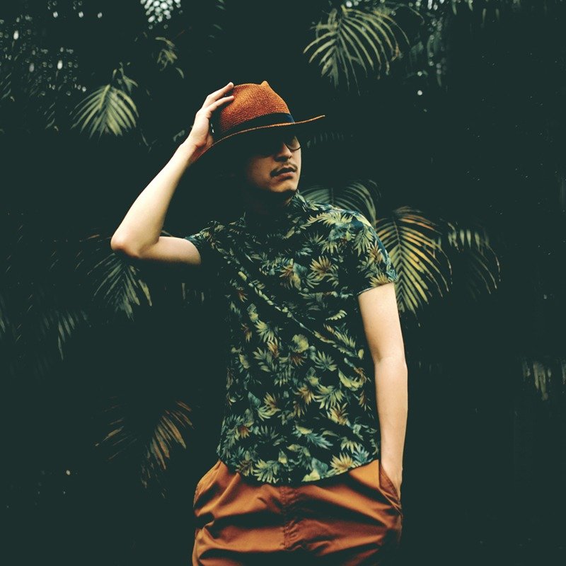 蓝色夏威夷印花短袖衬衫 - 男装衬衫 - 棉．麻 绿色