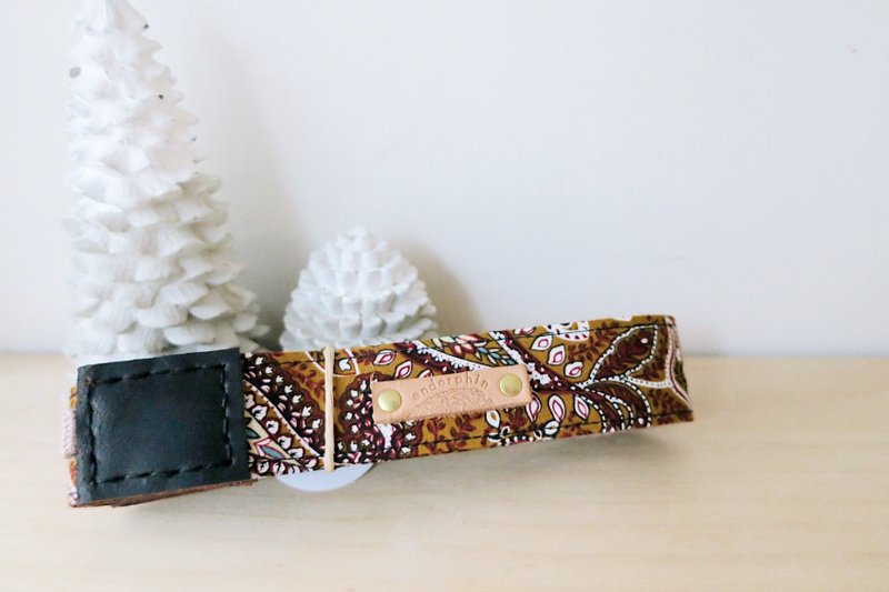 【endorphin】手工相机背带 牛皮+棉织带+金属扣环〔TRAVELER旅行系列-摩洛哥〕 - 证件套/卡套 - 真皮 咖啡色