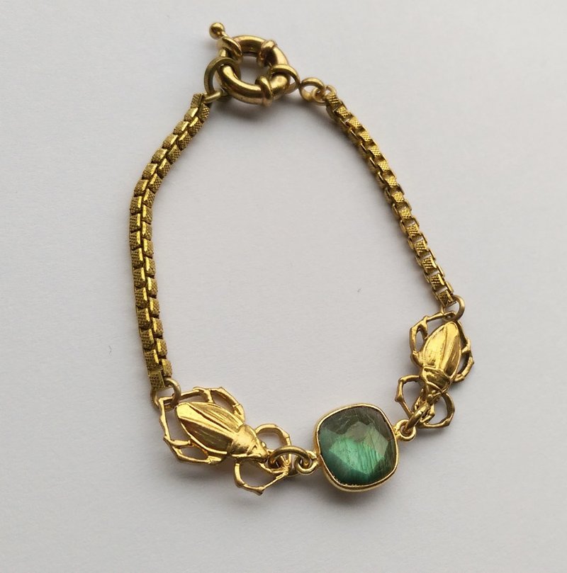 神秘甲虫拉长石手链 - 手链/手环 - 宝石 