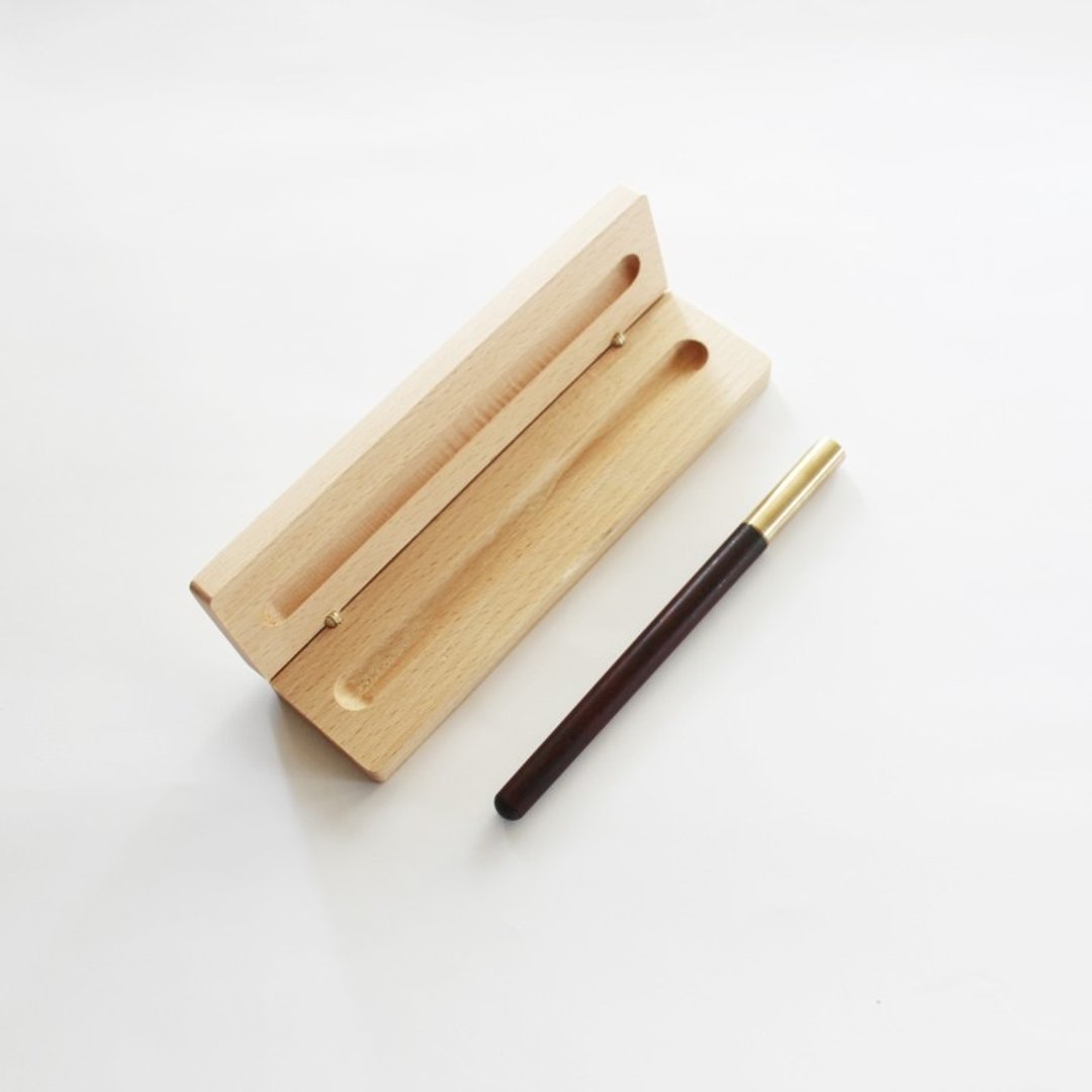 写字笔|黄铜黑檀实木|纯手工作品|馈赠礼品|礼物|独立品牌|第七天堂x设计师项亮 - 其他书写用品 - 木头 