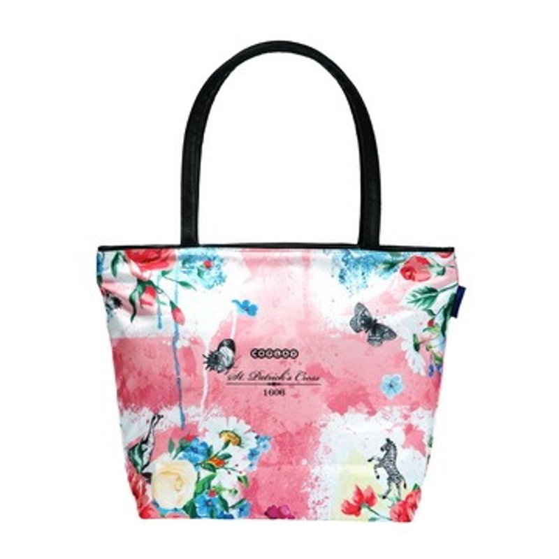 英伦玫瑰│托特二世│托特包│肩背包│手提包│侧背包 | 防泼水两用包 | 妈妈包│皮革手把 - 侧背包/斜挎包 - 防水材质 