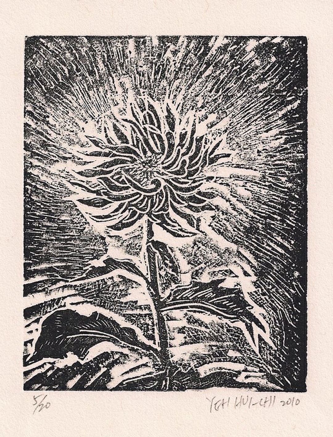 迷你版画原作-花-1-叶慧琪 - 海报/装饰画/版画 - 纸 灰色