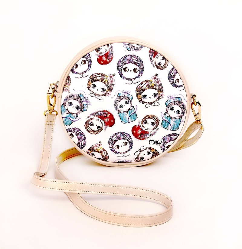 好喵 圆圆斜背包 缤纷暖暖猫(已售完) - 侧背包/斜挎包 - 防水材质 