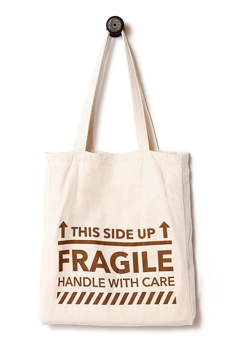 [THIS SIDE UP] 小心轻放_环保袋/购物袋/帆布袋/托特包/肩背/日用袋/礼物/手提 - 侧背包/斜挎包 - 棉．麻 