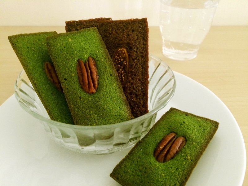 法式手工甜点心 抹茶胡桃费南雪 Matcha pecan financier ☆ 一份4个 - 蛋糕/甜点 - 新鲜食材 绿色