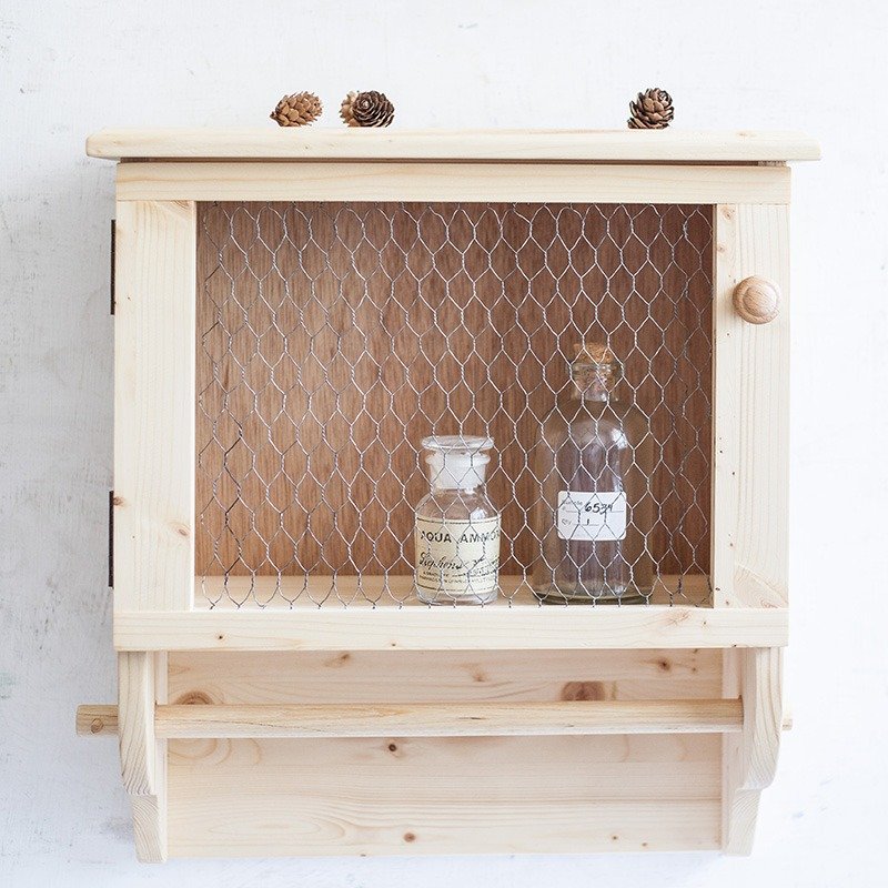 手工原木壁柜 - 收纳用品 - 木头 卡其色