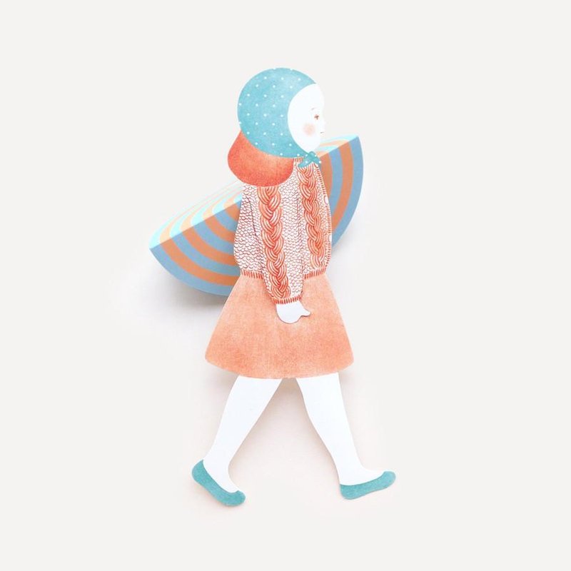 牵彩虹的少女・心意卡 - 卡片/明信片 - 纸 