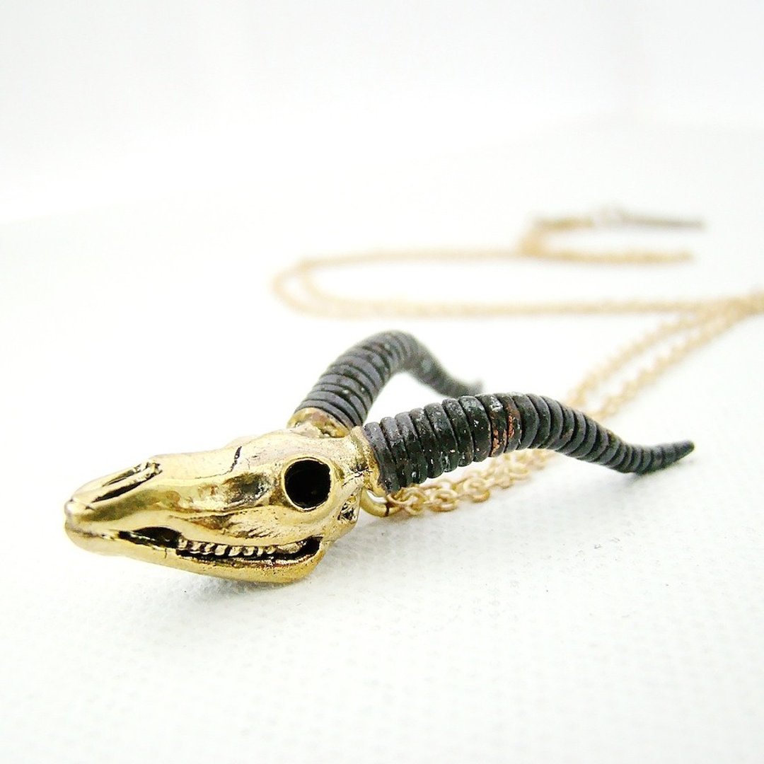 Zodiac pendant Goat-horned (The Sea-Goat)is for Capricorn - 项链 - 其他金属 