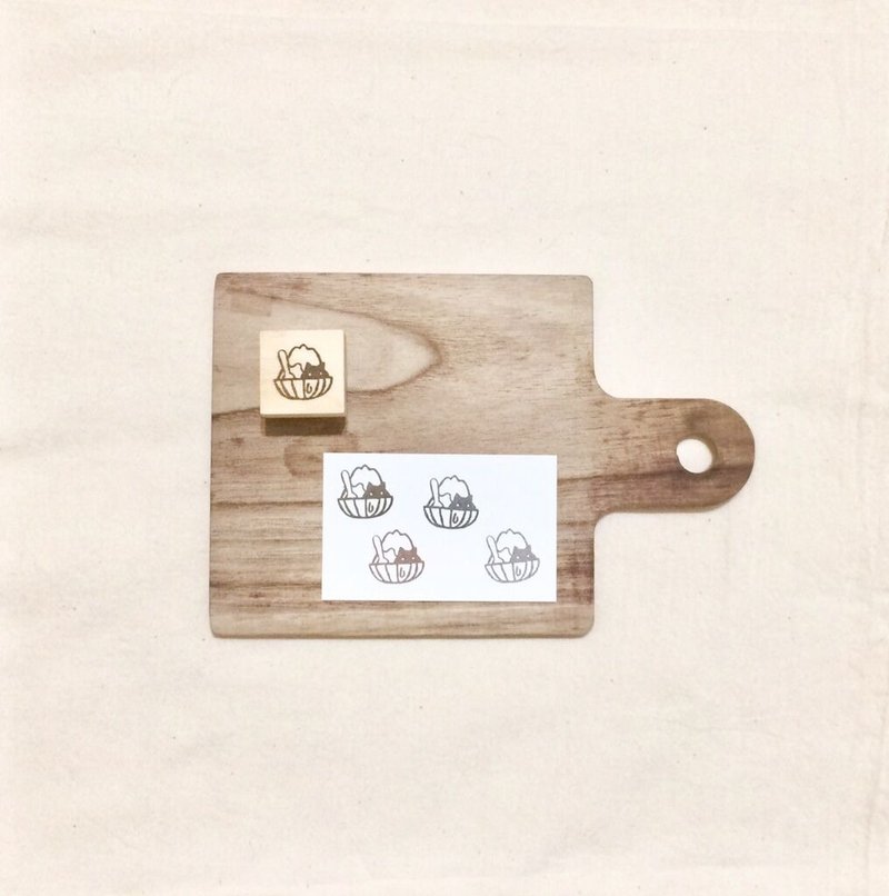 黑猫锉冰 - 印章/印台 - 橡胶 白色