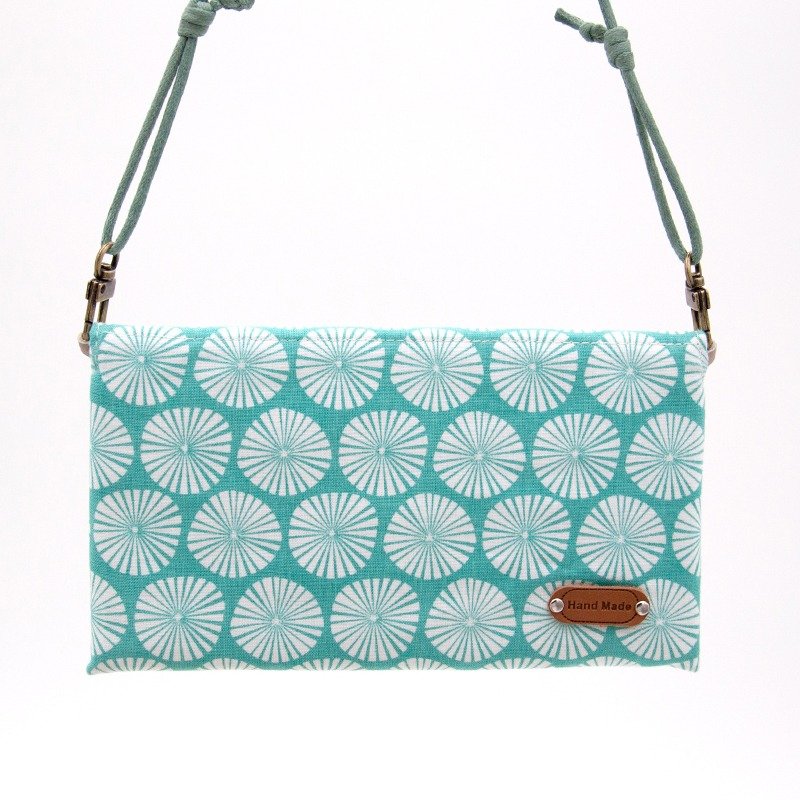 QQ消息手机包-绿色线圈圈(适用5.7寸以下手机) - 手机壳/手机套 - 棉．麻 绿色