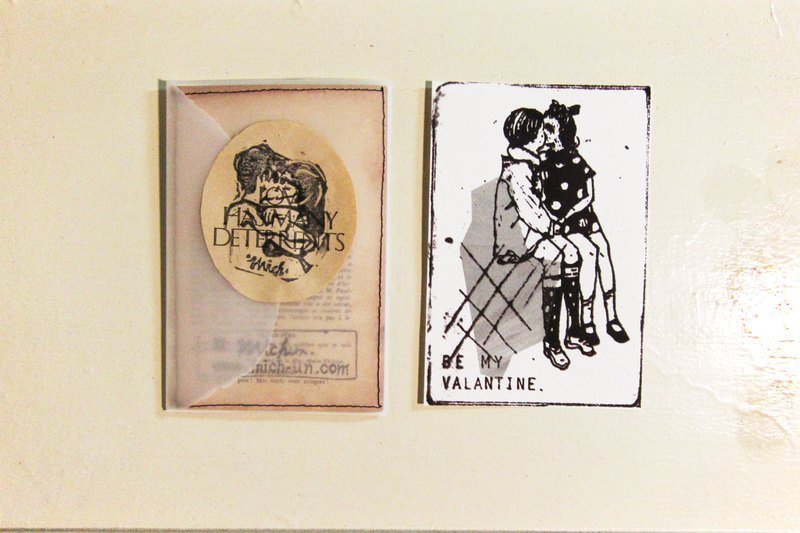 超肉麻全手工情人节版画卡片 - 卡片/明信片 - 纸 黑色