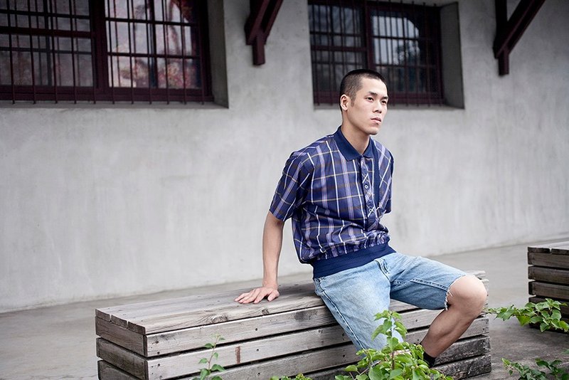 古着 Vintage 男子汉上衣 - 男装上衣/T 恤 - 其他材质 蓝色