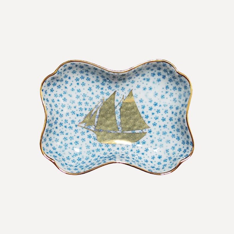 和风豆子碟・雪・船 - 浅碟/小碟子 - 其他材质 