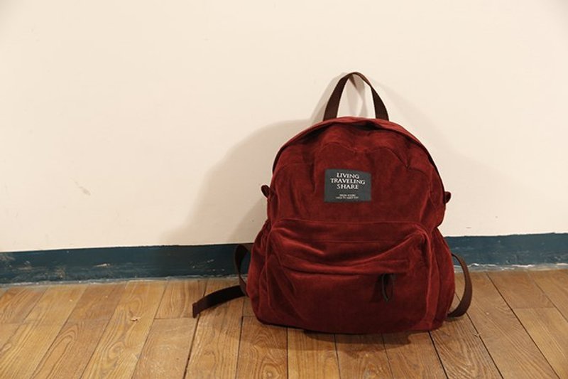 ʙ∀ɡ 经典温暖灯芯绒后背包 预购 - 侧背包/斜挎包 - 其他材质 红色