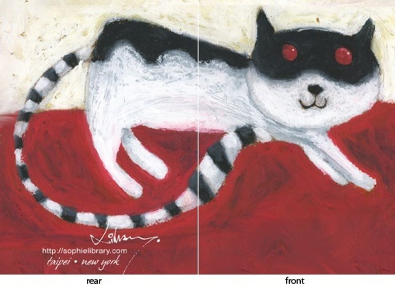 b/w cat 撒旦小魔猫 - 护照紧身衣 - 证件套/卡套 - 防水材质 