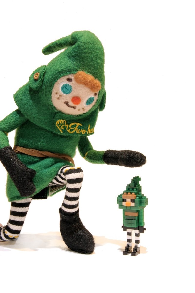 双手牌【绿邮精．积木人】  LETTER ELF MINI BRICKS - 其他 - 塑料 绿色