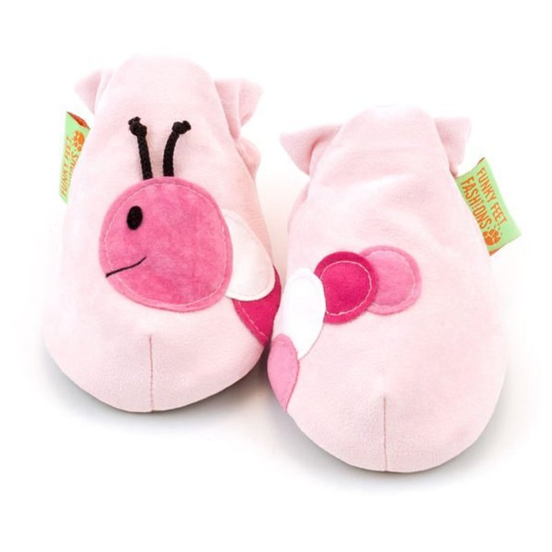 ★定制化★【英国手工鞋FunkyFeet Fashions】粉红毛毛虫学步鞋0-24M(NT$1750)/ 2-7Y(NT$1950) - 童装鞋 - 其他材质 粉红色