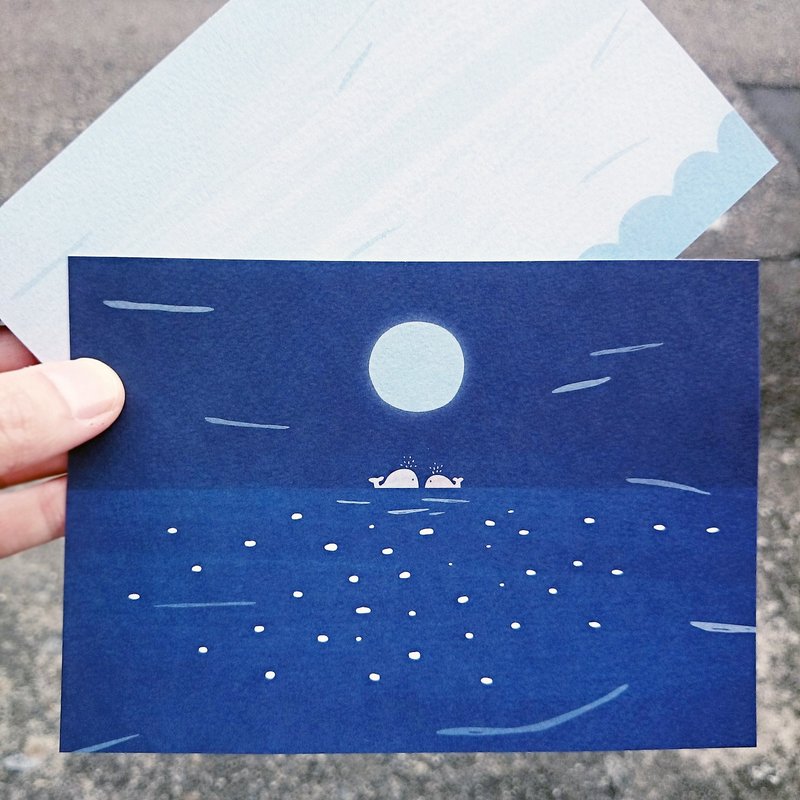 明信片-守护 - 卡片/明信片 - 纸 蓝色