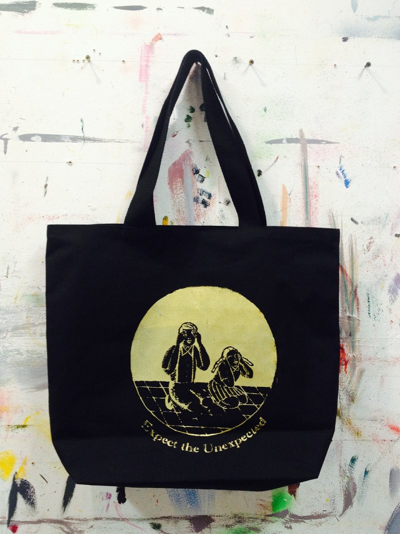 鬼遮眼厚切Tote(黑） - 侧背包/斜挎包 - 其他材质 黑色