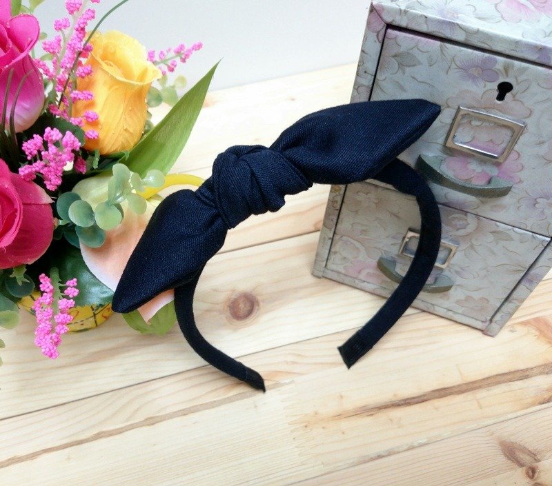 素色黑 兔耳发箍 - 发带/发箍 - 其他材质 黑色
