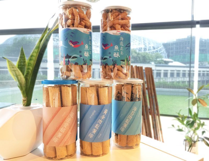 海边走走蛋卷派对组 - 手工饼干 - 新鲜食材 蓝色