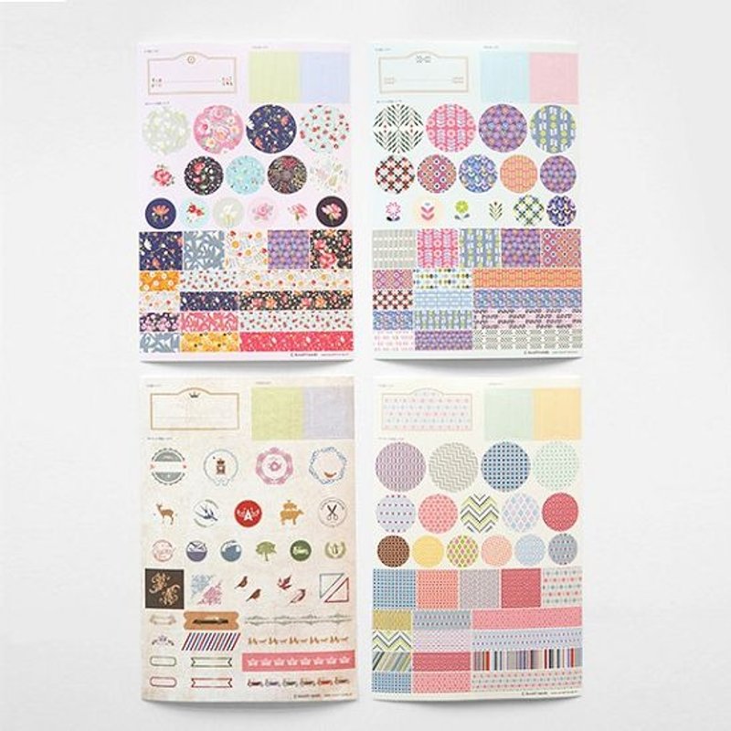 Dessin x bookfriends-经典花园贴纸组(4入),BZC24371 - 贴纸 - 纸 多色