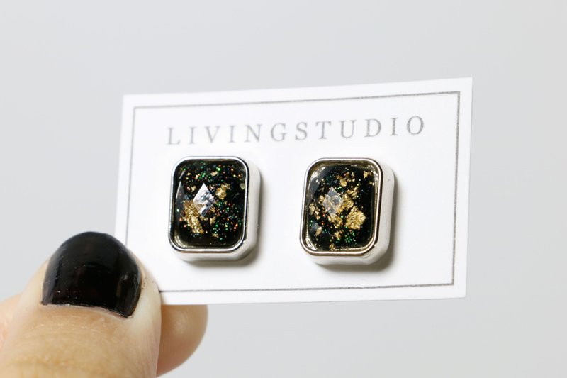 手工耳环 ♁ 宙思 - 耳环/耳夹 - 塑料 黑色