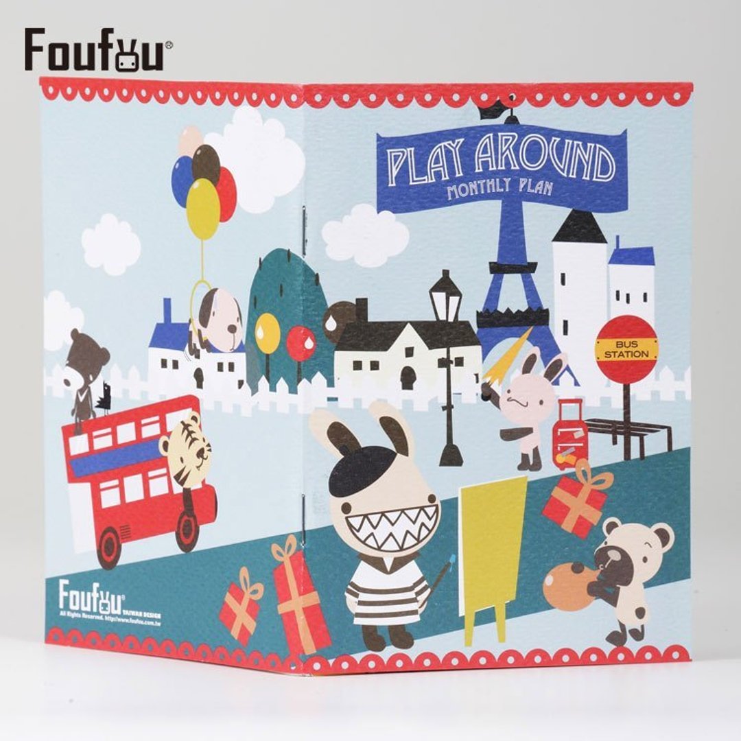 《Foufou》- 全新版本Foufou万年行事历-月记事-Play Around-城市游乐园 - 笔记本/手帐 - 纸 