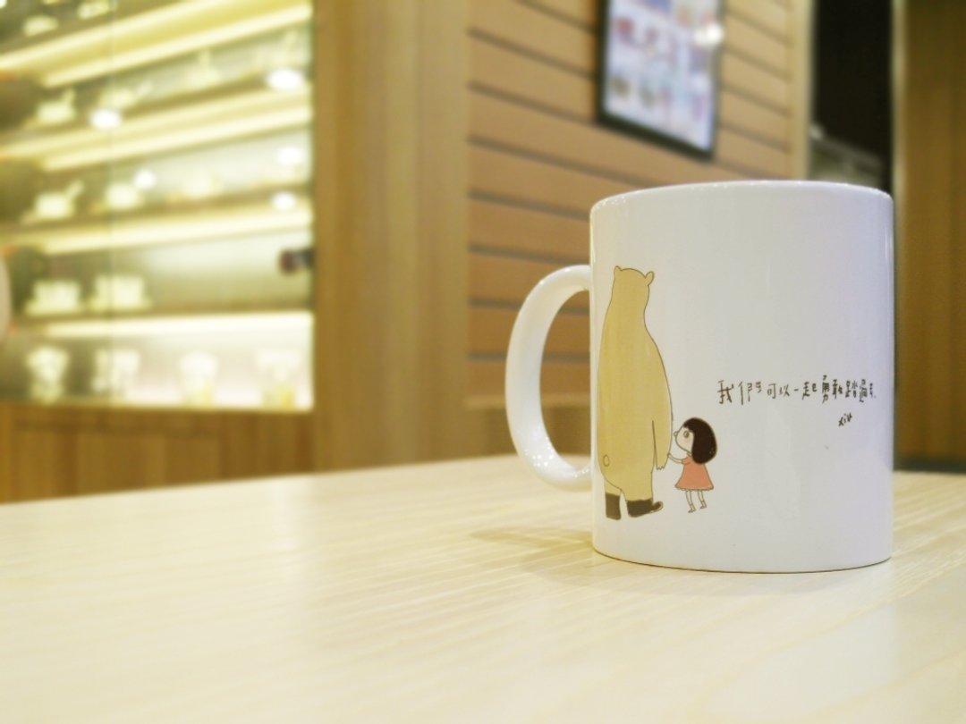 咻咻熊/勇敢/马克杯 - 咖啡杯/马克杯 - 其他材质 白色