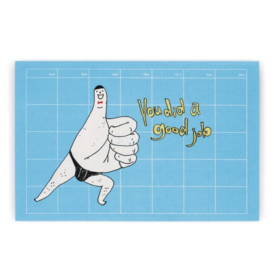 good job! / 明信片 - 卡片/明信片 - 纸 蓝色