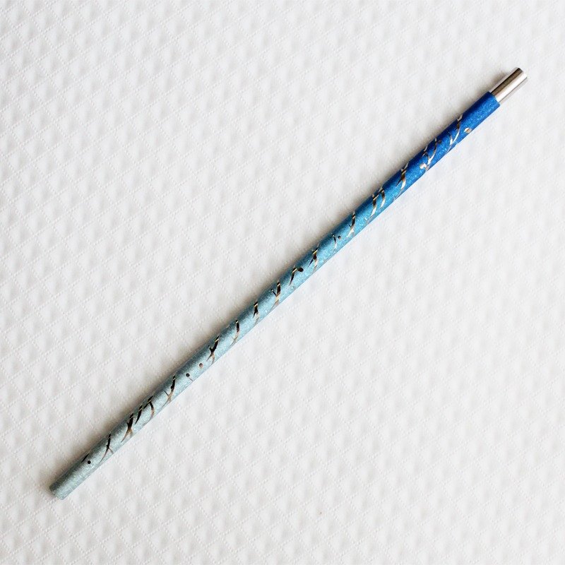 钛爱地球系列餐具-日本制纯钛金ECO环保吸管-深海蓝 - 环保吸管 - 其他金属 蓝色